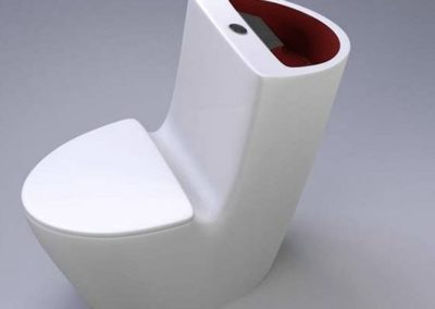 Ariel Rojo - kombinace umyvadla a WC